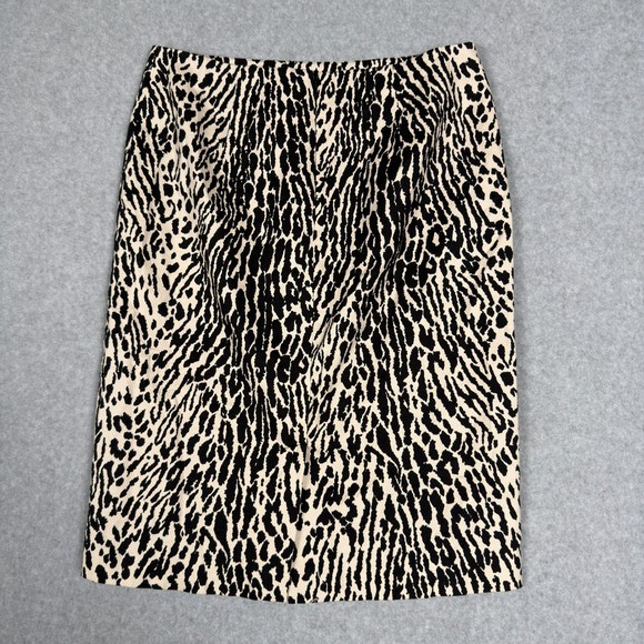 Talbots Womens Skirt Size 4 Animal Print Pencil A Line Knee Length Career - Picture 6 of 7